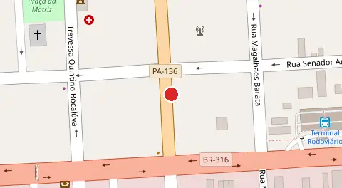 Mapa da localização