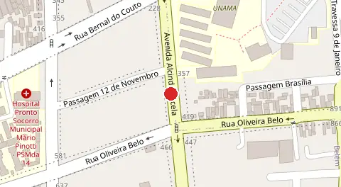 Mapa da localização