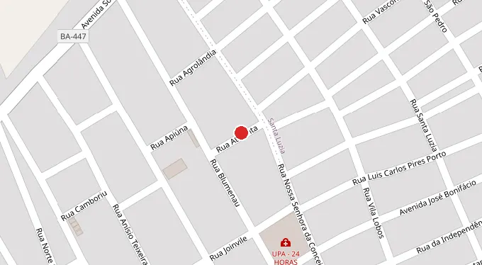 Mapa da localização