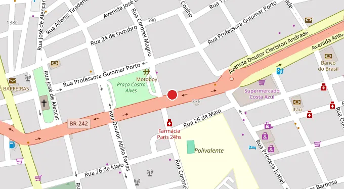 Mapa da localização