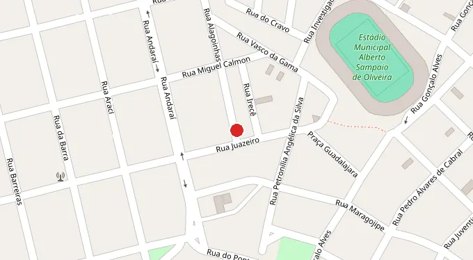 Mapa da localização