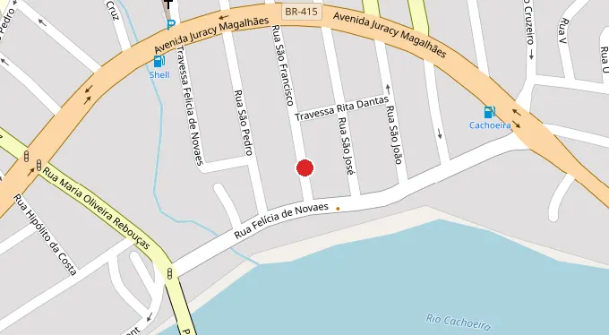 Mapa da localização