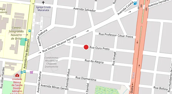 Mapa da localização