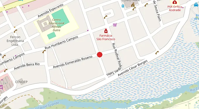 Mapa da localização