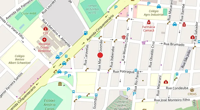 Mapa da localização