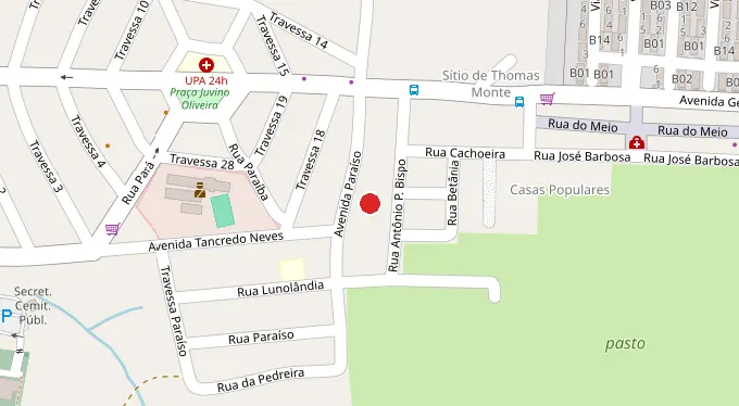 Mapa da localização