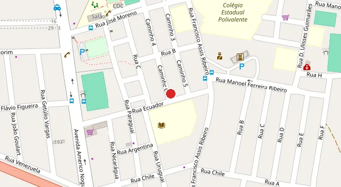 Mapa da localização