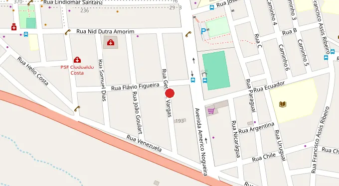 Mapa da localização