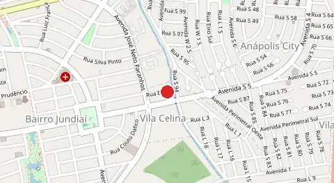 Mapa de Vila Celina Bairro Jundiai