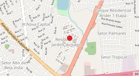 Mapa de Residencial Jardins do Lago