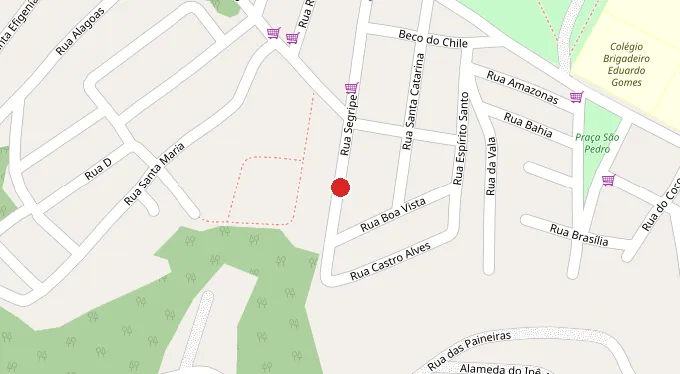 Mapa da localização
