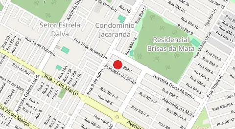 Mapa de Brisa da Mata