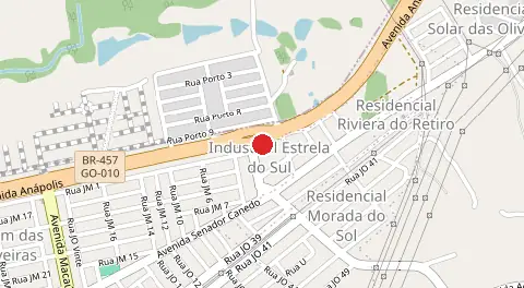 Mapa de Distrito Industrial Estrela do Sul