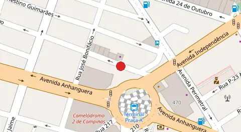 Mapa da localização