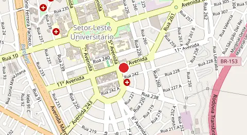 Mapa de Leste Universitario