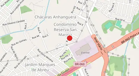 Mapa de Chácaras Anhanguera
