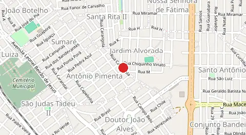 Mapa de Antônio Pimenta