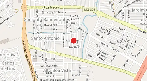 Mapa de Bandeirantes