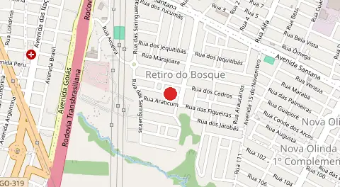 Mapa de Retiro do Bosque