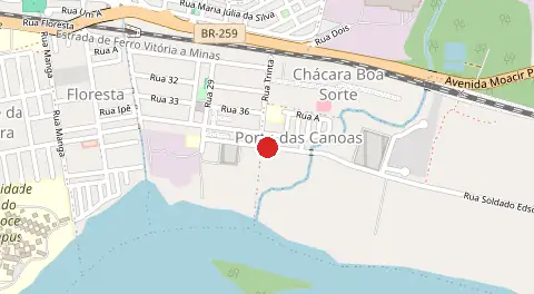 Mapa de Porto das Canoas