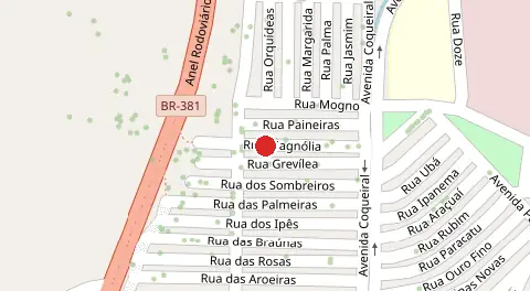Mapa da localização