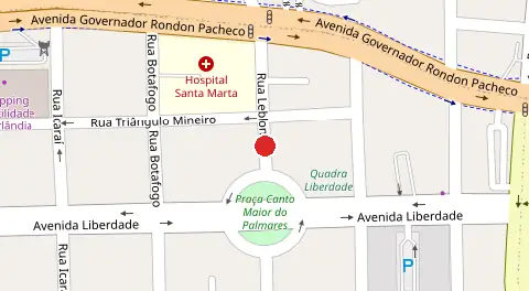 Mapa da localização
