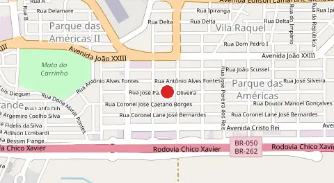 Mapa de Parque das Américas