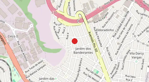 Mapa de Jardim Bandeirantes