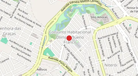 Mapa de Conjunto Habitacional Olimpia Bueno Franco