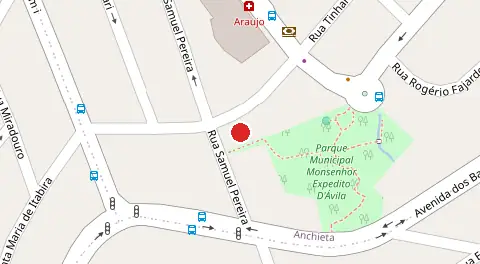 Mapa da localização