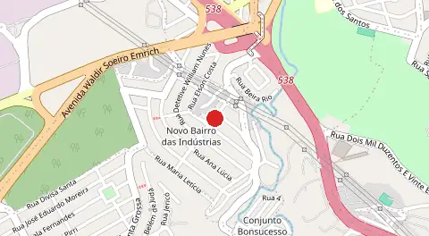 Mapa de Bairro Novo das Industrias