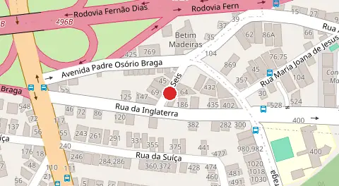 Mapa da localização