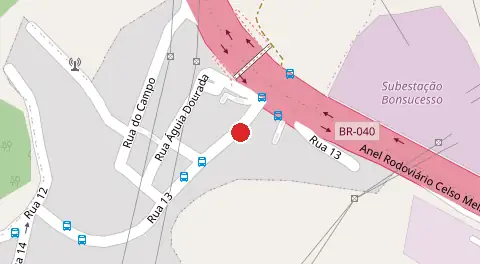 Mapa da localização
