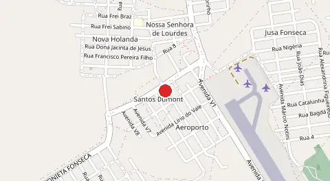 Mapa de Santos Dumont