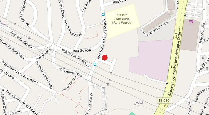 Mapa da localização