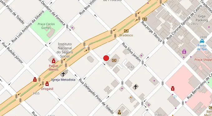 Mapa da localização