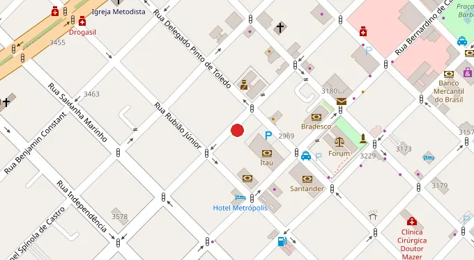 Mapa da localização