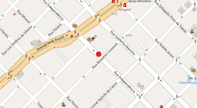 Mapa da localização