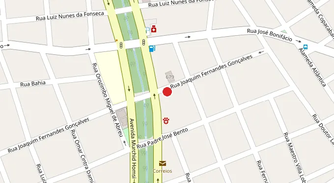 Mapa da localização