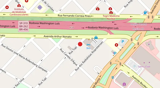 Mapa da localização