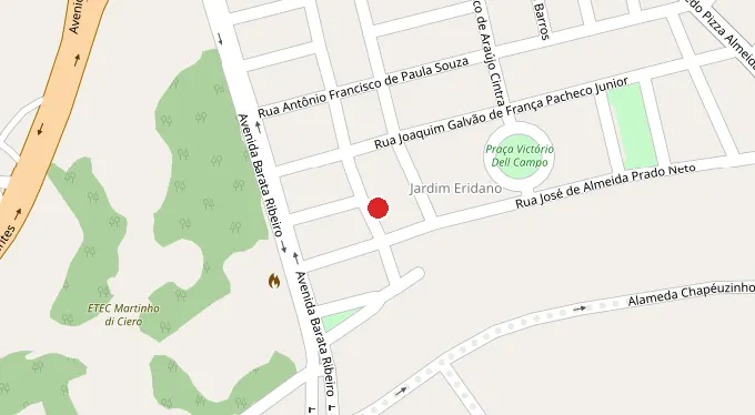 Mapa da localização