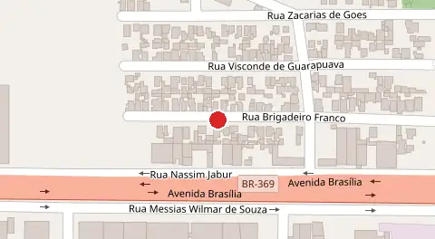 Mapa da localização