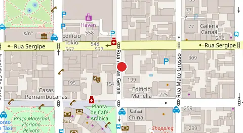Mapa da localização