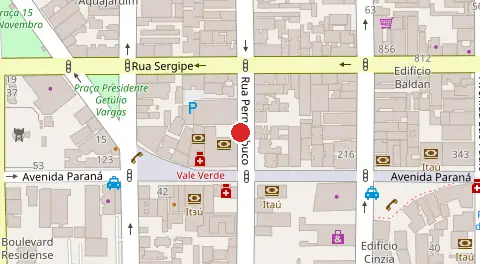 Mapa da localização