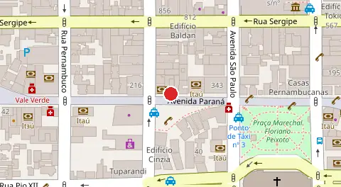 Mapa da localização