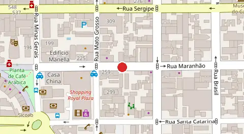Mapa da localização