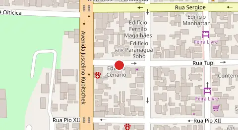 Mapa da localização