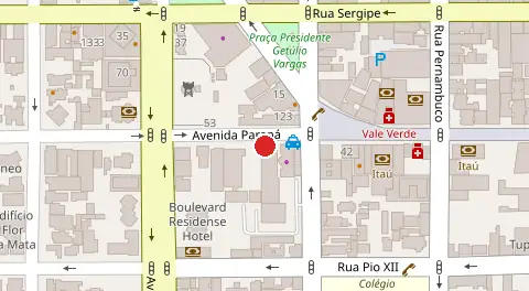 Mapa da localização
