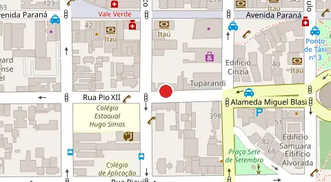 Mapa da localização