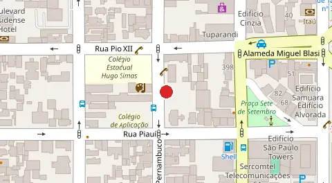 Mapa da localização